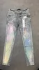 Lila Jeans Herrenjeans Designerjeans Mode Slim Skinny High Street Denim Light Blue Paste Cloth Lochgröße 40 Hip Hop Großhandelsstücke % Rabatt