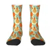 Men's Socks An Orange Pattern Sock Men Women Polyester Stockings Customizable Funny