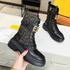 Designer Boots Luxury Boot äkta läderstövlar Ankelstövlar Kvinna Kort start Sneakers Trainers Sandaler Sandaler av Brand W416 002