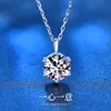 Chokers HOYON s925 Sterling Silver 2 Diamond Pendant Women's Necklace Fashion Minimalist Collar Jewelry Gift 231021