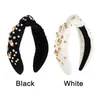 Hair Clips Knotted Headband Comfortable Fashion Mom Soft Accessories Styling Women Girls Outdoor Jeweled Wide Pearl Rhinestone Dating