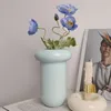 Vases Creative Korean Ceramic Vase Living Room Flower Arrangement Ornament Home Decoration Desktop Donut