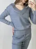 Женские брюки из двух предметов, теплый вязаный костюм, весна 2023, комплекты свитеров с v-образным вырезом для женщин, комплект для бега, спортивный костюм-карандаш, офисная одежда