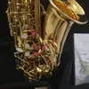 Gold-platt E-ton professionell alt sax mässing guldpläterad 901 original en-till-en alt saxofon professionell klass