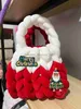 Totes Fasion Wasable Cristmas permet de tricoter et de confectionner des sacs pour femmes en pédale de crocet élastique et flexible et en fil de saccatlin_fashion_bags