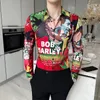 Camicie casual da uomo Camicia hawaiana di alta qualità Stampa di moda Shopping Tempo libero Viaggi Discoteca Retro Vento etnico a maniche lunghe