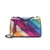 Torebki wieczorowe torebki głowicy Rainbow Eagle Cross Body Bag 26cm Średnia Raibow Ptak Głowa Patchwork Torby Shouler Łańcuch Mała Torebka Klapa