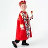 Traje de Halloween Mulheres Designer Cosplay Traje de Halloween Traje de Poker Kingdom Red King Costume Set Contos de Fadas Infantis Role Playing Performance