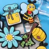 Wholesale 100Pcs PVC Cartoon Animals Insect Honey Flower Leopard Garden Shoe Charms Children Buckle Decorations For Bracelet Button Clog Slipper