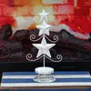 キャンドルホルダークリスマスデコレーションスパークリングツリーエルクキャンドルスティックお祝いのお祝いクリスマスホルダー安定した丸いベース耐熱性