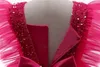 Robes de fille Filles Rose Rouge Fête Princesse Robe Enfants Paillettes Brillant Bithday Cérémonie Vêtements Enfants Tulle Robe De Bal Pour Mariage Taille 3-8T 231023