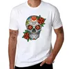 Erkekler Polos Şeker Kafatası Dia de los Muertos T-Shirt Ağır Tişörtler Grafik Tees