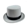 Berets Felt Hat Gentleman Cosplay Magician Props For Rave Party Adult Teens Show