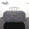 Diamond Inlaid Water Diamond Luxury Ring Dinner Bag Evening Dress Bag Handheld Bag Cross Border Party Bag Flash 231015