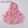 Vêtements ethniques Hijab Perles Bouton Malaisie Shimmer Bubble Mousseline Écharpe Turban Islamique Wraps Châles Fournisseur