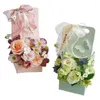 Gift Wrap 5pcs Waterproof Paper Packing Bag Florist Fresh Flower Carrier Portable Foldable Bouquet Bags For Mother's Day
