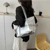 Totes 2023 Women's Soft Bag Brigt Pu Leather Handbag and Bag High Quality Bag Supermarket Bagstylisheendibags