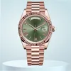 Oglądaj Women Designer Watches Mężczyźni 8205 Maszyny ruchowe Automatyczne luksusowe zegarek Sapphire Crystal Green Dial 36 mm 41 mm Holiday Gift Montre Dhgates Watch Whit Box