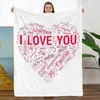 Одеяла SaltaStore, подарки на Рождество, годовщину, день рождения, одеяло «Я люблю тебя», подарок на 100 языках для подруги, жены
