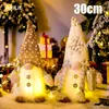 Juldekorationer Glowing Gnome Christmas Faceless Doll 30cm träddekorationer 2024 Night Light Xmas Gift Navidad Year Home Decor 231023
