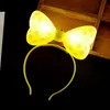 Party Hats 5 10pcs LED Horn Headband Multicolor Luminous Earrings Bow Hair Accessories Wedding Decoration Prop 231023