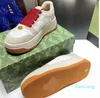 Designer sneakers sneaker mens plattform sko vit mocka marin kvinnliga lyxläder tränare