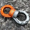 Karabijnhaken 30KN Outdoor Veiligheid Touw Draaibare Connector Universele Ring Gimbal Ring Roterende Connector Roterende Hangmat voor Luchtyoga 231021