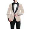 Herrdräkter Bourgogne High Quality Suit 2 Pieces Single Breasted Shawl Lapel Party Ball Jacket Business Dress Casual Groom's Wedding