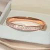 Bracelet élégant classique cristal manchette bracelets pour femme couleur or simple ouverture féminine bracelets bijoux de mariage accessoires 231021