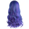 Parrucca Discendenti 3 Mal Donne Adulte Blu Mix Viola Lunghi Ricci Parrucche Cosplay Costume di Halloween