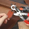 OEM Leather Puncher Revolve Tool Punch Plier Eyelet Belt Hole Watchband Strap Machine Bag Setter Sewing Household leathercraft