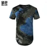 Męskie koszulki TENS Gradient Kolorowe koszulki HARAJUKU STYL HIP HOP O NECK TEKE TEE TEE TOPS Casual Slim Male Summer Camiseta