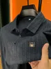 Polos pour hommes haut de gamme de haute qualité automne revers 2023 polo affaires décontracté en forme de montagne estampage design haut