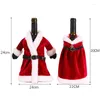 Juldekorationer Vinflaska täcker Merry Decor Holiday Santa Claus Champagne för hemmet