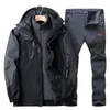 Utomhusjackor 2023 Man Winter Waterproof Ski Warm Softshell Fleece vandringsläger.