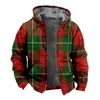 Herenjassen Herenjas Vesten Kerstman Kerstcadeaus Gedrukt Sneeuw Dikke outdoorfleece Winter Casual streetwear Unisex-kleding