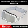 Outdoor Eyewear HVA Retro Motorcycle Goggles Ski Glasses Motocross Sunglasses Vintage Helmet Cycling Racing Cafe Racer Chopper MTB ATV 231023