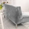 Pokrywa krzesła aksamitna pluszowa sofa sofa pokrywa łóżka składana siedzisko nowoczesne elastyczne elastyczne ochraniacz domu El 231023