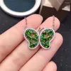 Pendants Diopside Natural Pendant 925 Silver Women's Jewelry Design Simple and Choming Hift for Girlfriends