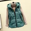 Women's Down 2023 European And OK American Ladies Stand-up Collar Thick Warm Waistcoat Jacket 2291