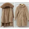 Parkas en duvet pour femmes 2023 Veste d'hiver épaisse doublure en fourrure chaude longue Parka femme à capuche polaire manteau rembourré vêtements d'extérieur détachables 5XL 231023