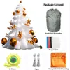 Jätte vit uppblåsbar julgran luftblåsning uppblåsbar jultomten med LED -lampor Party Xmas dekorationshändelse reklam
