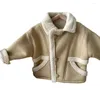 Jackets 8065 Children Coat 2023 Winter Fashion Baby Girl's Thick Warm Jacket Girl Yellow Fur One