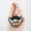 Jurassic Dinosaur Keychain PVC Soft Plastic Bag Pendant Letter Hanging Tag Cartoon Pendant Around the Movie