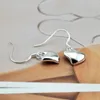 Boucles d'oreilles pendantes en argent 925 pour femmes, bijoux simples et doux en forme de cœur, cadeaux délicats