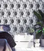 Wallpapers Nordic Grijs Imitatie Bamboe Weefbehang Geometrisch Raster Moderne Minimalistische Woonkamer Slaapkamer Achtergrond Muur