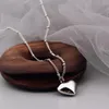 Colgantes de Plata de Ley 925, Gargantilla con cadena de corazón, collar para mujeres y hombres, joyería fina ancha, regalo de cumpleaños para fiesta de boda