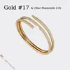 Bangle Nail Armband Diamond Jewelry Designer för kvinnor Designer Armband Titanium Steel Bangle Goldplated Never Fading Nonallergic Gold Armband St 65ic