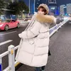 Women's Down Parkas Winter Faux Fur Collar Long Hooded Parka Women 95kg Loose Warm Cotton Jackets Korean Fashion Snow Wear Padded Quilted Overcoats 231023