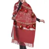 Jesienne/zimowe świąteczne motyw moda wszechstronna imitacja kaszmirowa szalik zaawansowany poczuj ciepły szal dla kobiet 231015